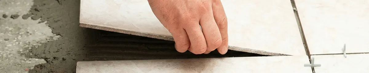 Professional installing ceramic tile floors in Overland Park, KS