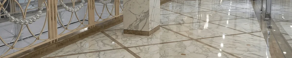 Beautiful marble floor professionally installed in Overland Park, KS